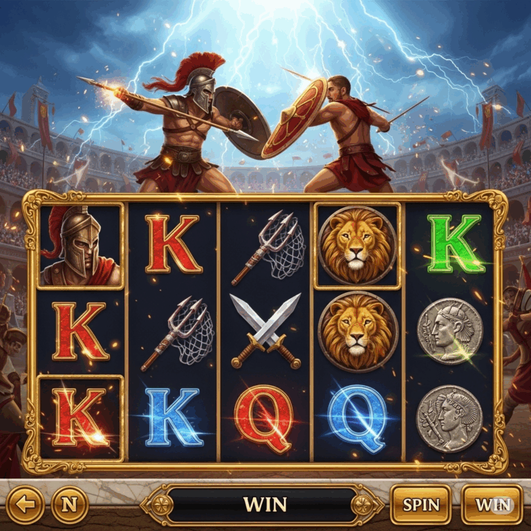 Slot bertema pertarungan gladiator